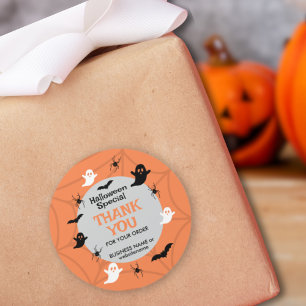 Adesivo Halloween Ghost Spooky Vibes Obrigado