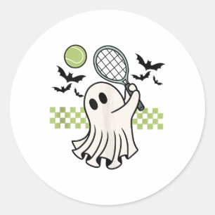 Adesivo Halloween Ghost Tênis Player Retro Spooky Season