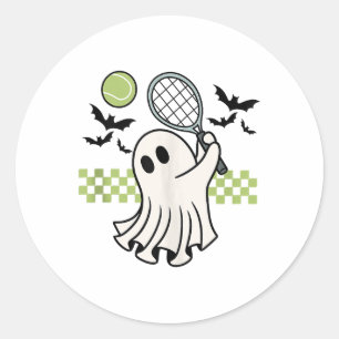 Adesivo Halloween Ghost Tênis Player Retro Spooky Season