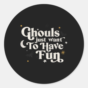 Adesivo Halloween Ghouls Só Quer Se Divertir