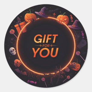 Adesivo Halloween "Gift For You"