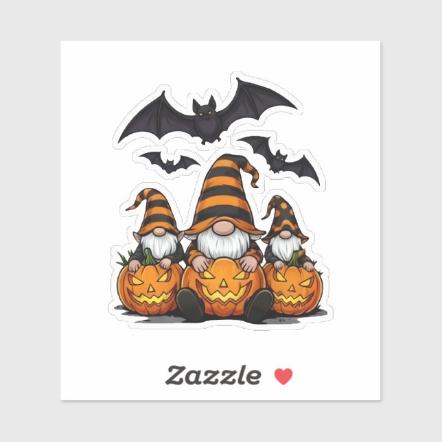 Adesivo Halloween Gnome Sticker (Folha)