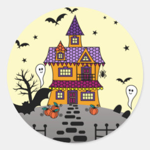 Adesivo Halloween Hauneen Casa Negra Bat Lua Cheia Fantasm