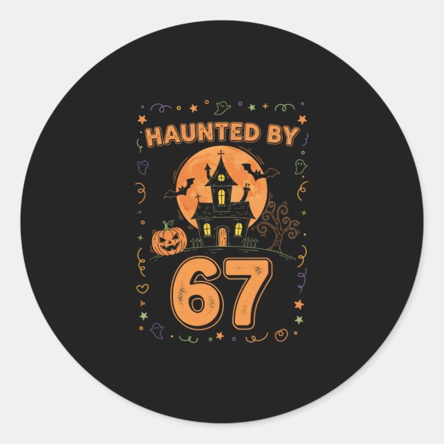 Adesivo Halloween Haunted 67 Six Seven Meme 1 (12)  (Frente)