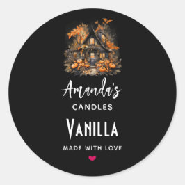 Adesivo Halloween Haunted House Candle Business