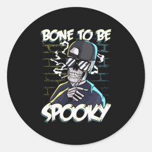 Adesivo Halloween Hip Hop Ama Osso Para Ser Esqueleto Louc
