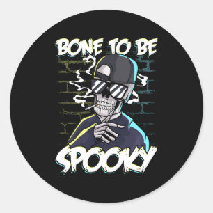 Adesivo Halloween Hip Hop Ama Osso Para Ser Esqueleto Louc