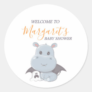 Adesivo Halloween Hippopotamus Little Boo Chá de fraldas