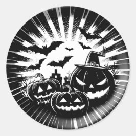 Adesivo Halloween in black and white