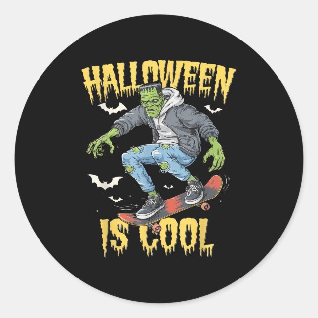 Adesivo Halloween Is Cool Women Men Frankenstein Monster  (Frente)