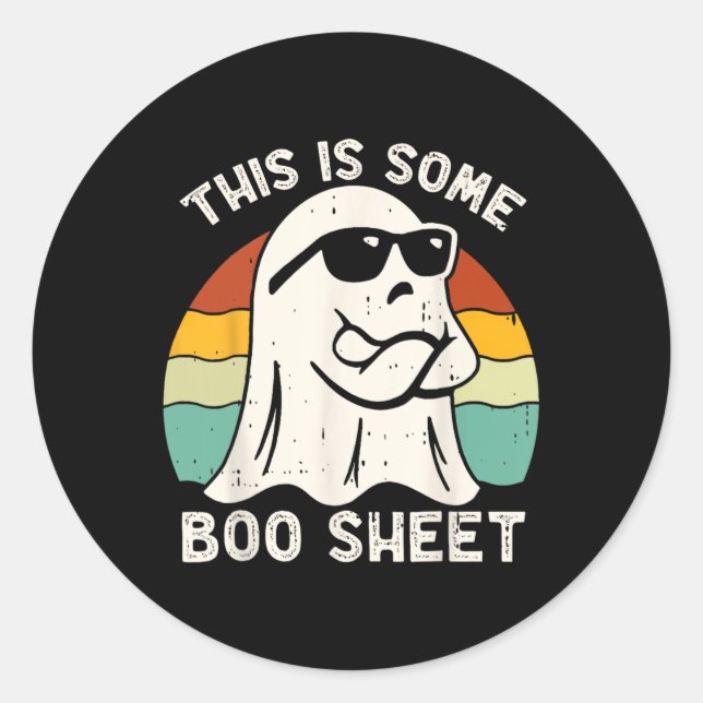 Adesivo Halloween Isto é alguma folha de boo (Frente)