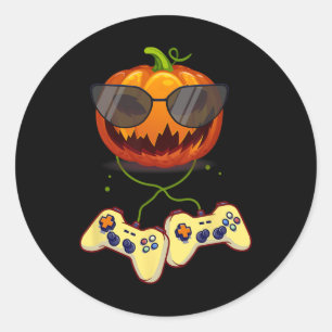 Adesivo Halloween Jack O Lantern Gamer Boys Homens Engraça