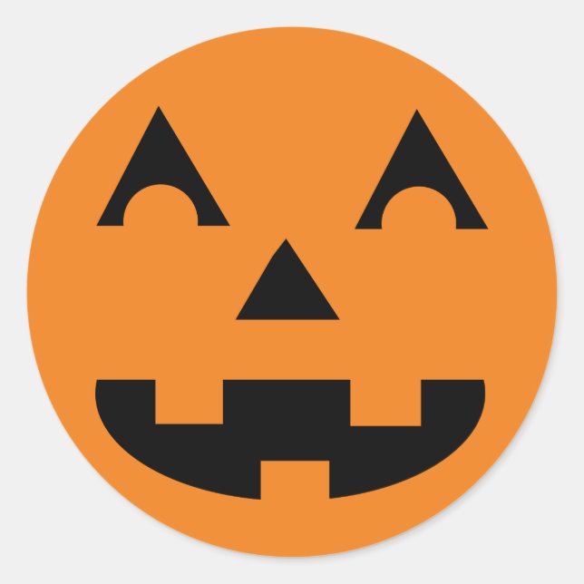 Adesivo Halloween Jack O Lanterna Pumpkin Face (Frente)