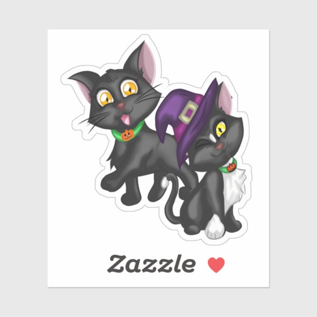 Adesivo Halloween Kittens (Folha)