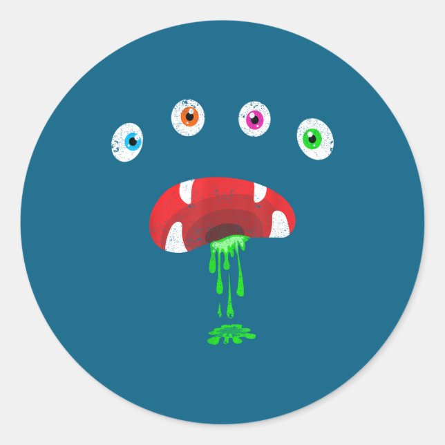 Adesivo Halloween Monster Face Costume Cute Toddler Monste (Frente)