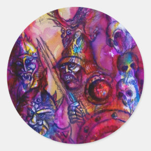 Adesivo HALLOWEEN MONSTERS / ORC WAR Red Purple Fantasy