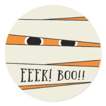 Halloween mumificado no palito de abóbora