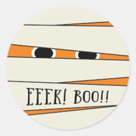 Adesivo Halloween mumificado no palito de abóbora