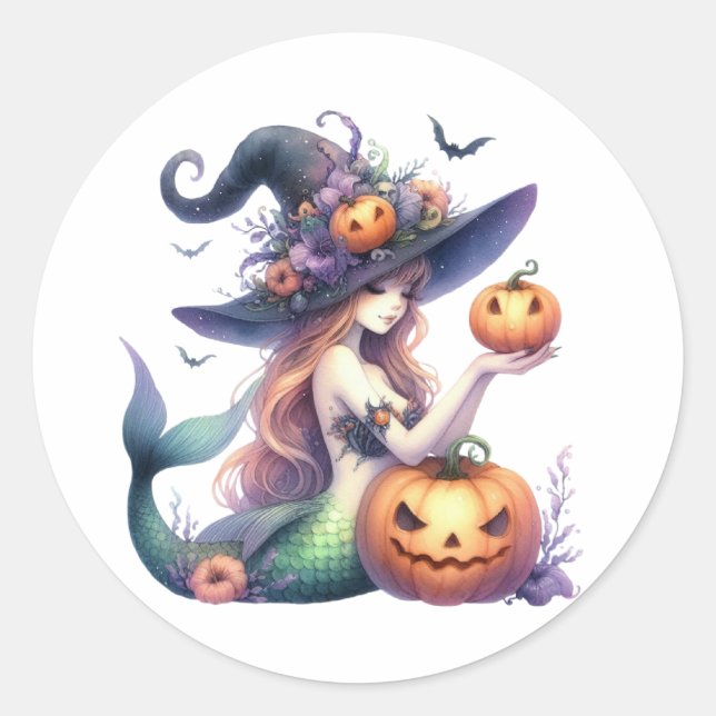 Adesivo Halloween Mystical Smermaid Girl (Frente)