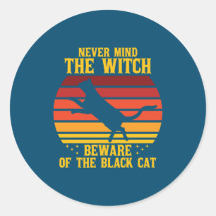 Adesivo Halloween Não importa a bruxa se cuida do gato