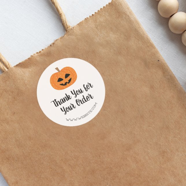 Adesivo Halloween Obrigado pelo seu pedido ( Add a little Halloween fun to your packages with this order thank you sticker.)