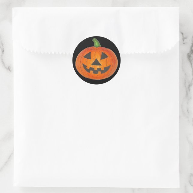 Adesivo Halloween Orange Jack o'Lanterna Pumpkin Carving (Bolsa)