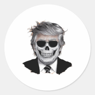 Adesivo Halloween Orange Trump American Horru Party Costu