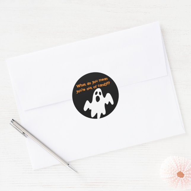 Adesivo Halloween Out Candy Funny Ghost (Envelope)