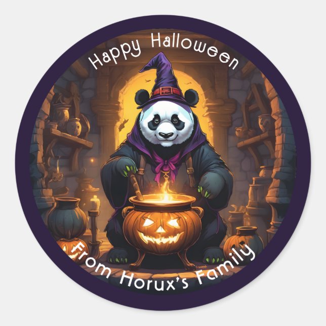 Adesivo Halloween Panda Magic (Frente)