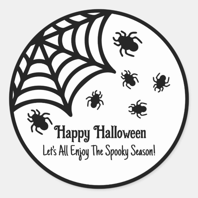 Adesivo Halloween personalizado da teia (Frente)