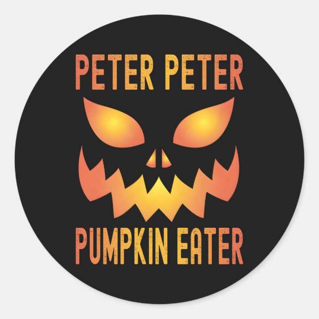 Adesivo Halloween Peter Pumpkin Eater (Frente)