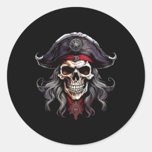 Adesivo Halloween Pirate Skull