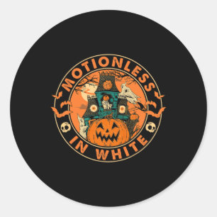 Adesivo Halloween Pumpkin Assustador Moções De Branco