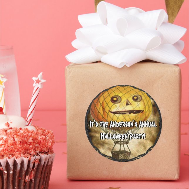 Adesivo HALLOWEEN Pumpkin Head Balão de Ar Quente (Festa)