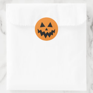 Adesivo Halloween Pumpkin Jack o Lantern Orange