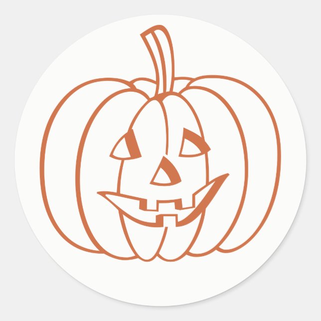 Adesivo Halloween Pumpkin Jack O Lanterna Stickers (Frente)