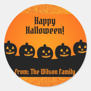 Adesivo Halloween Pumpkin Orange Spookette Personalizado