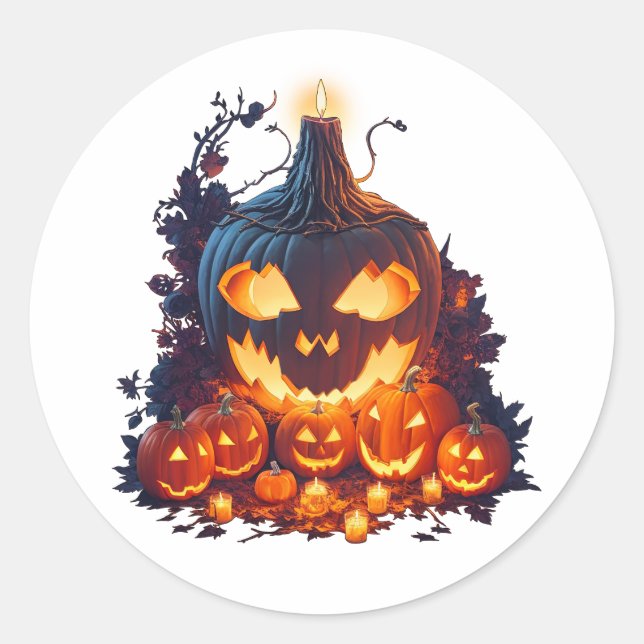 Adesivo Halloween Pumpkin Scary (Frente)