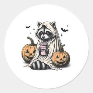 Adesivo Halloween Raccoon Ghost
