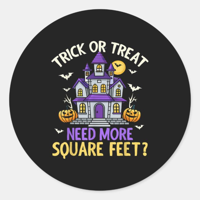 Adesivo Halloween Real Estate Agent Broker Funny Realtor M (Frente)