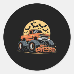 Adesivo Halloween S Para Crianças Monster Truck Pumpkins