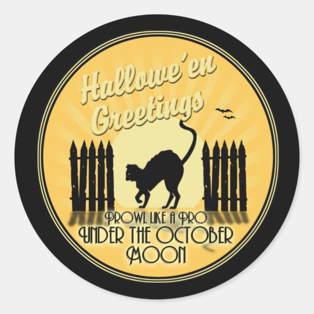 Adesivo Hallowe'en Saudações (Frente)