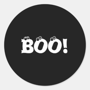 Adesivo Halloween Scary Boo! glóbulos brancos negros