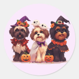 Adesivo Halloween Shih Tzu Dogs