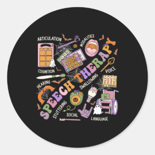 Adesivo Halloween Shirt Speech Therapy Halloween Cute Ghos