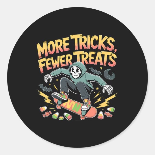 Adesivo Halloween Skateboard Tricks Skeleton Candy Youth (Frente)