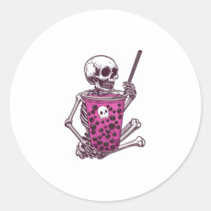 Adesivo Halloween Skeleton Bubble Tea