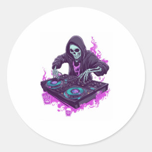 Adesivo Halloween Skeleton DJ