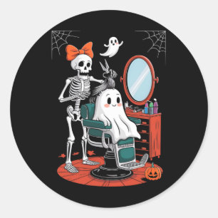 Adesivo Halloween Skeleton Hairdresser Hairstylist