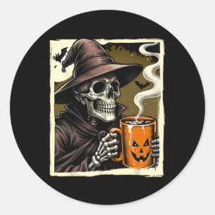 Adesivo Halloween Skeleton Hot Cocoa Morto Dentro Spooky S